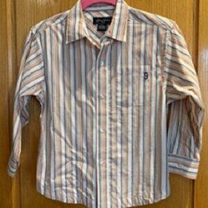 Boy's Sean John Cotton Striped Collared Long Sleeve Button Dress Shirt Sz: L(7)